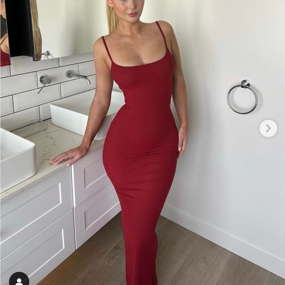 Skims soft lounge dress red xmas collection